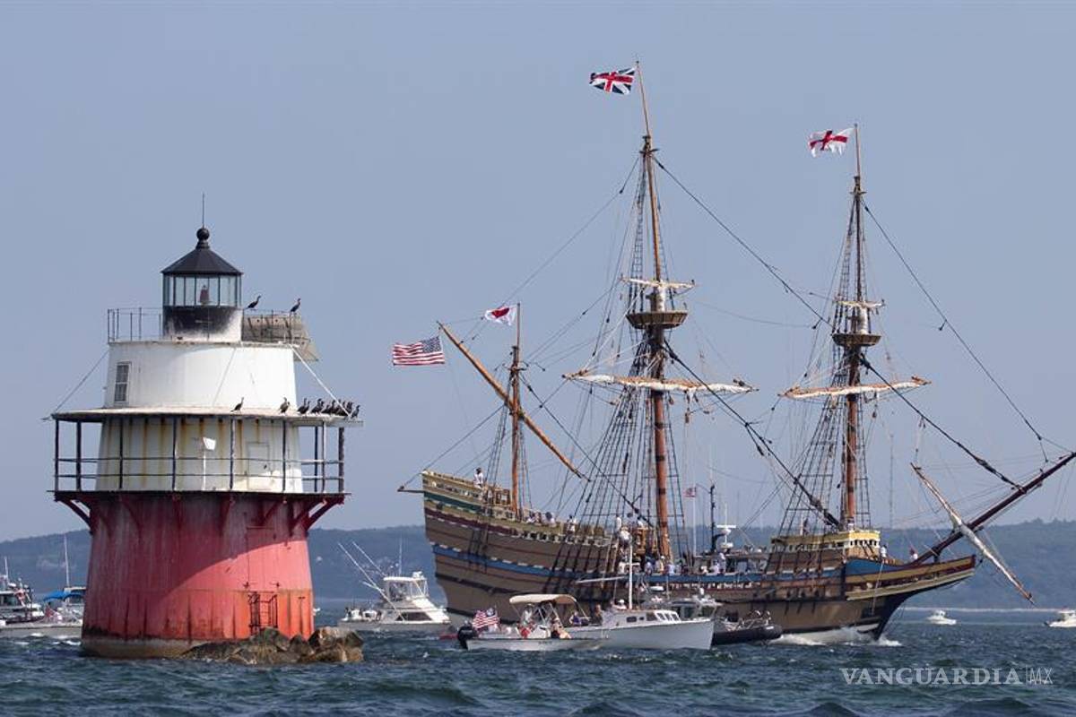 $!Tras una restauración de tres años réplica del Mayflower regresa al puerto de Plymouth