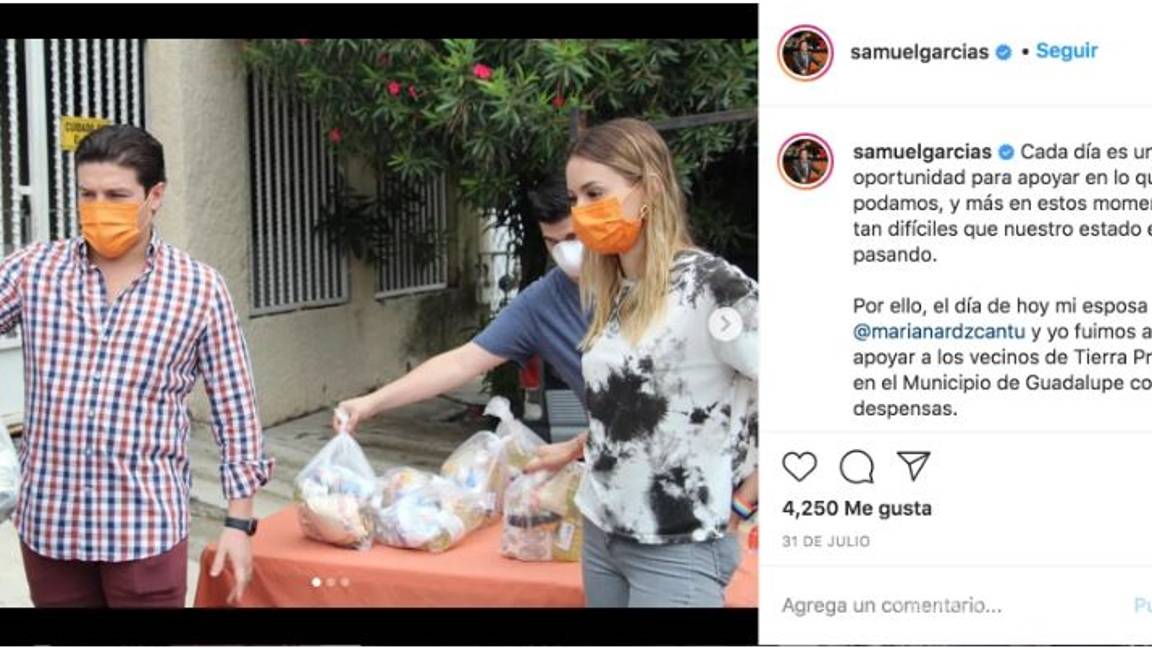 $!Samuel García regaña a su esposa, Mariana Rodríguez, por 'enseñar mucha pierna' en un live