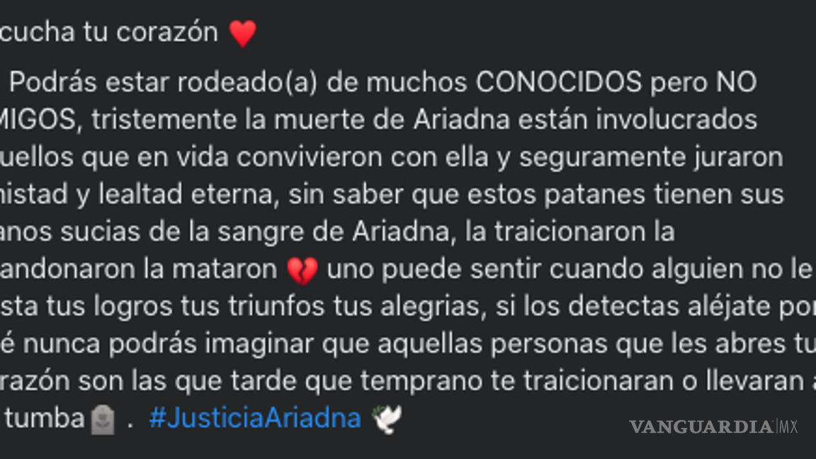 $!Coahuilense representa en dibujo el caso de Ariadna Fernanda
