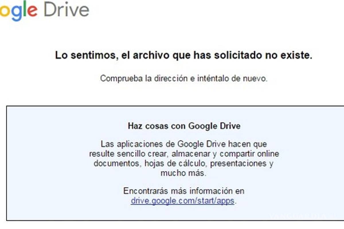 Google Drive sufre caída, miles de usuarios sin acceso a sus documentos