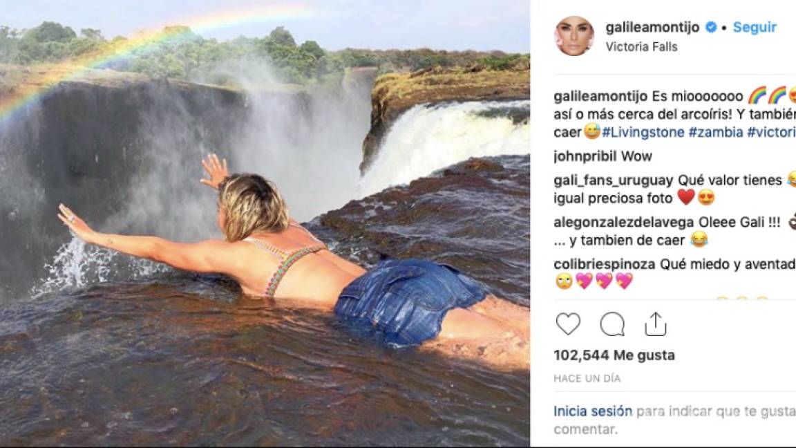 Por tomarse una selfie Galilea Montijo pone su vida en peligro