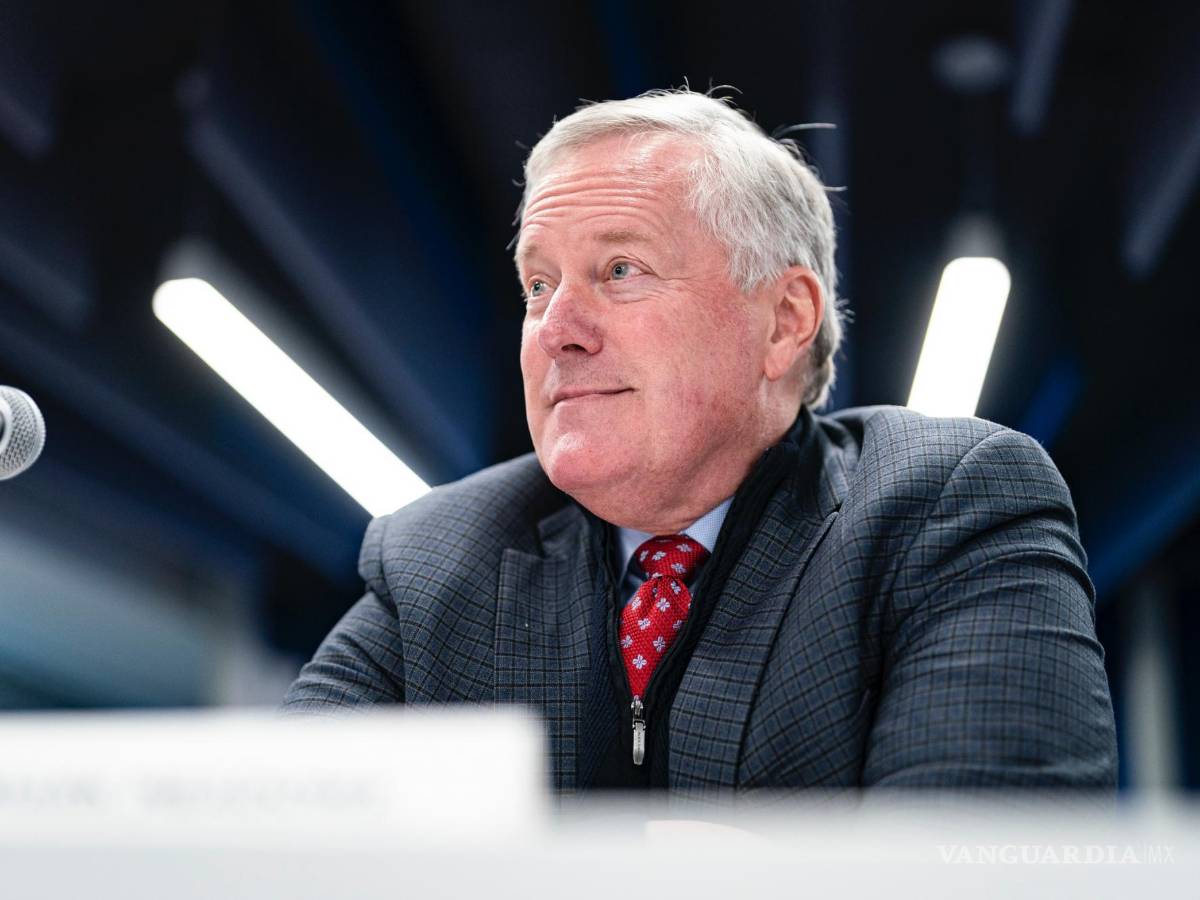 $!Mark Meadows, exjefe de gabinete de la Casa Blanca, durante un foro en Washington.