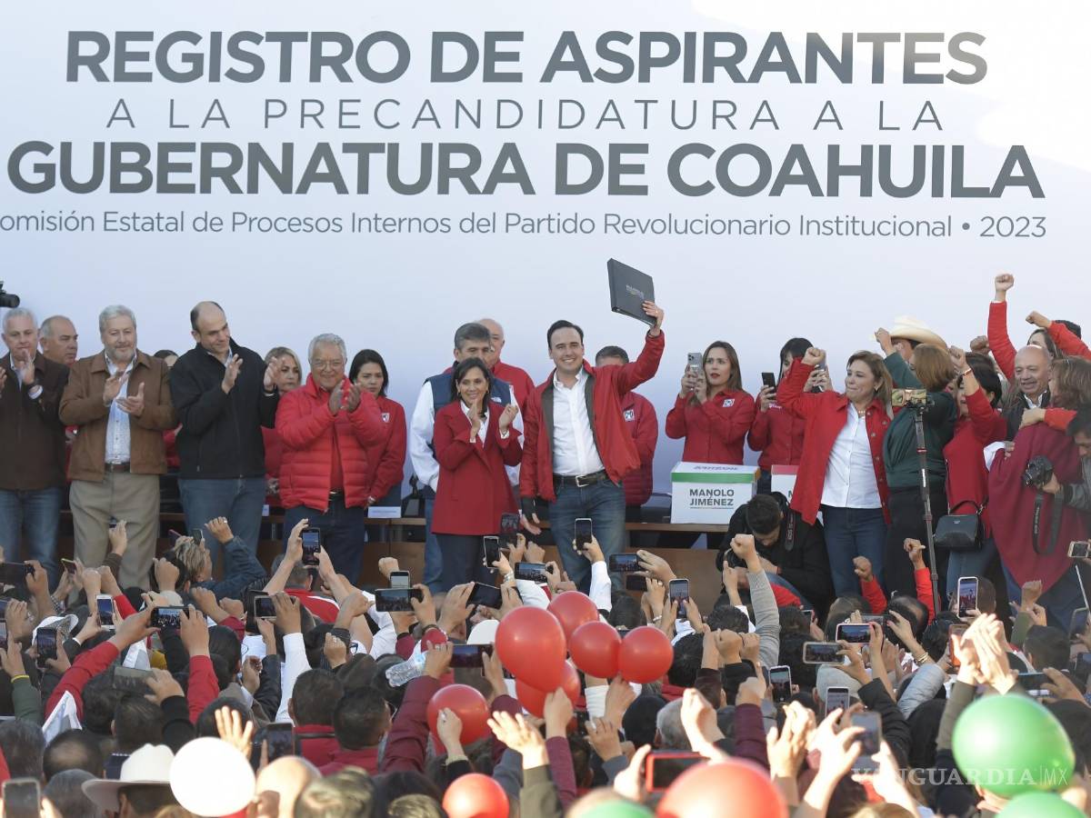 $!Saltillo, Coah. Mex. 12 de enero del 2023 Registro de Aspirante de Manolo Jiménez como precandidato por el PRI a la Gubernatura de Coahuila