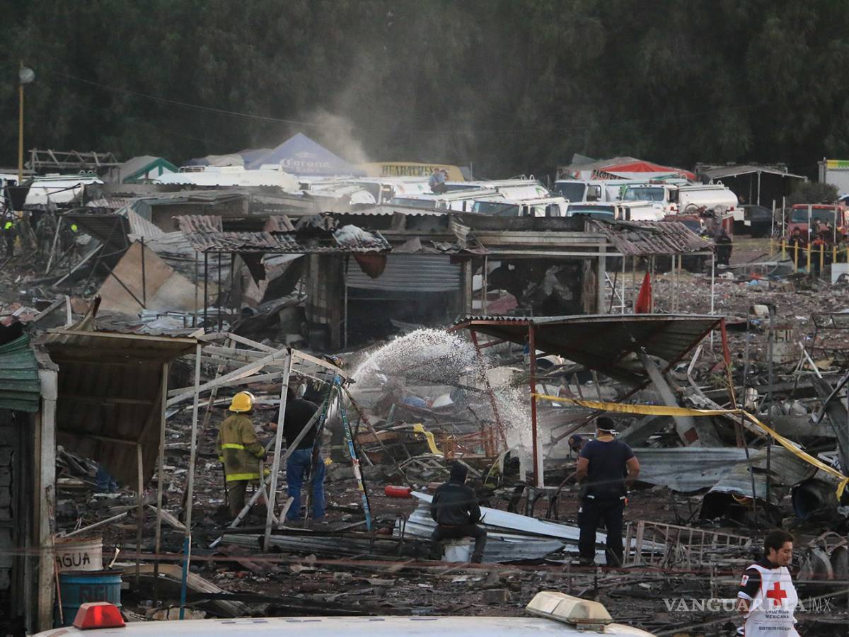 $!Las terribles imágenes que dejó la explosión en Tultepec