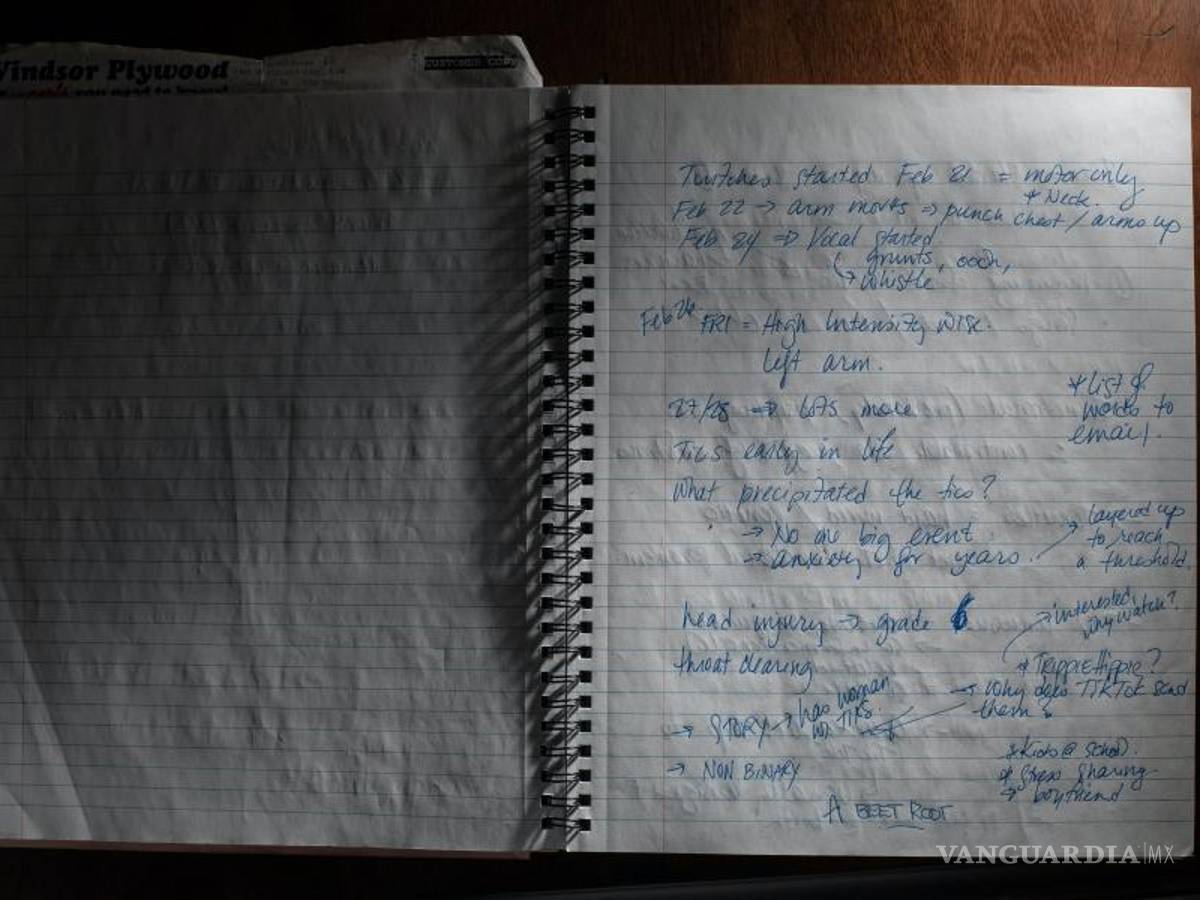 $!Notas que la madre de Aidan, Rhonda, mantuvo sobre los síntomas que experimentaba el adolescente en Calgary, Canadá