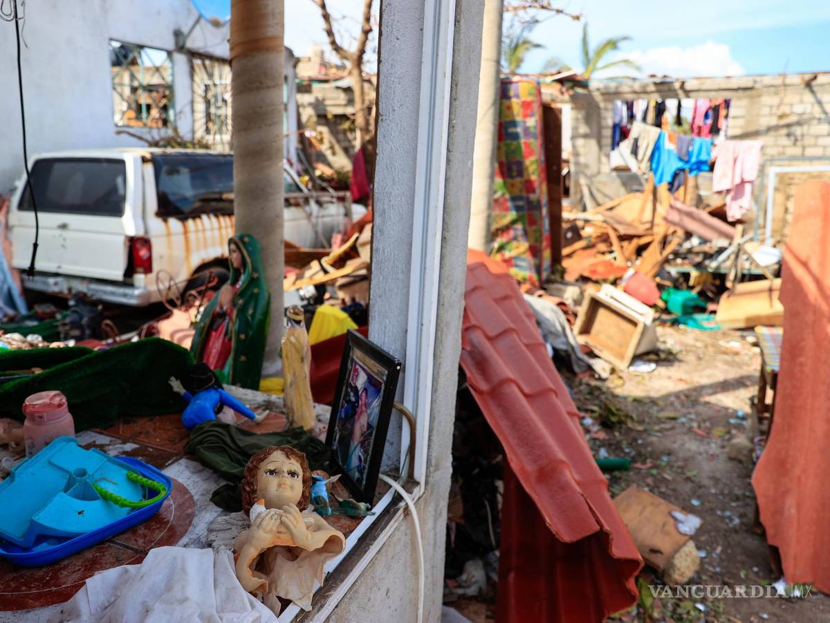 $!Numerosas viviendas de Acapulco quedaron devastadas por completo tras el paso del huracán “Otis”.