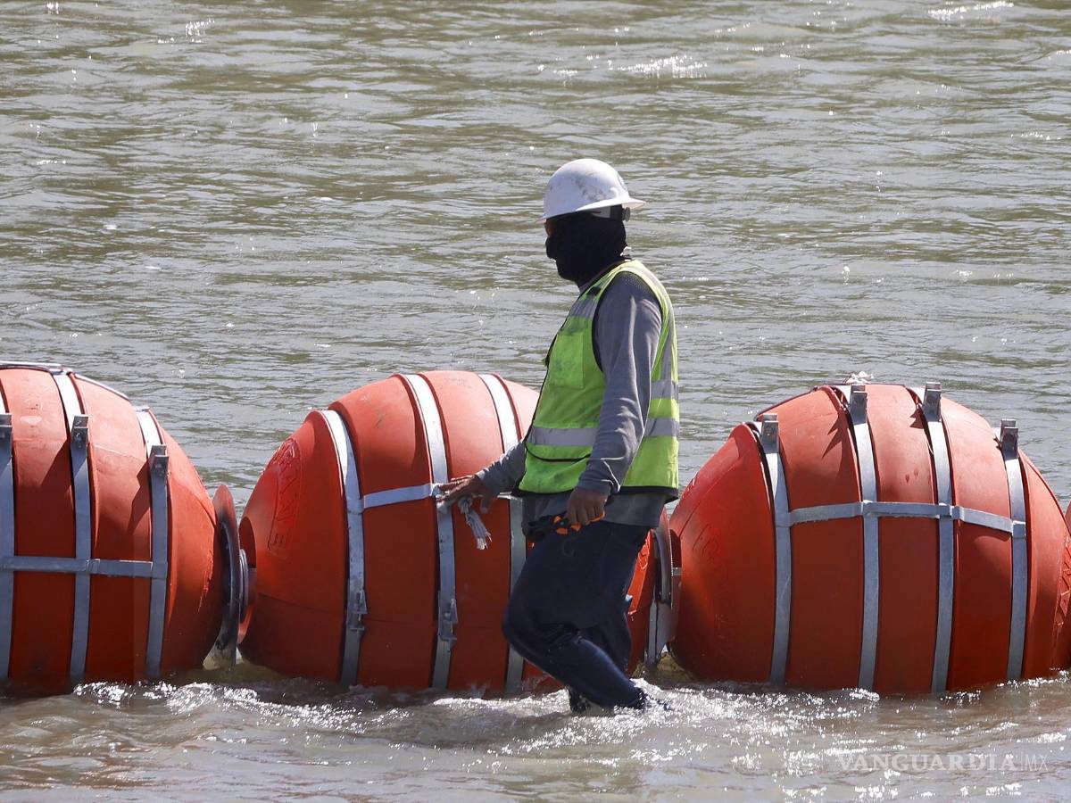 $!Estados Unidos coloca boyas en Río Bravo, SRE de México, acusa de violación al tratado de aguas