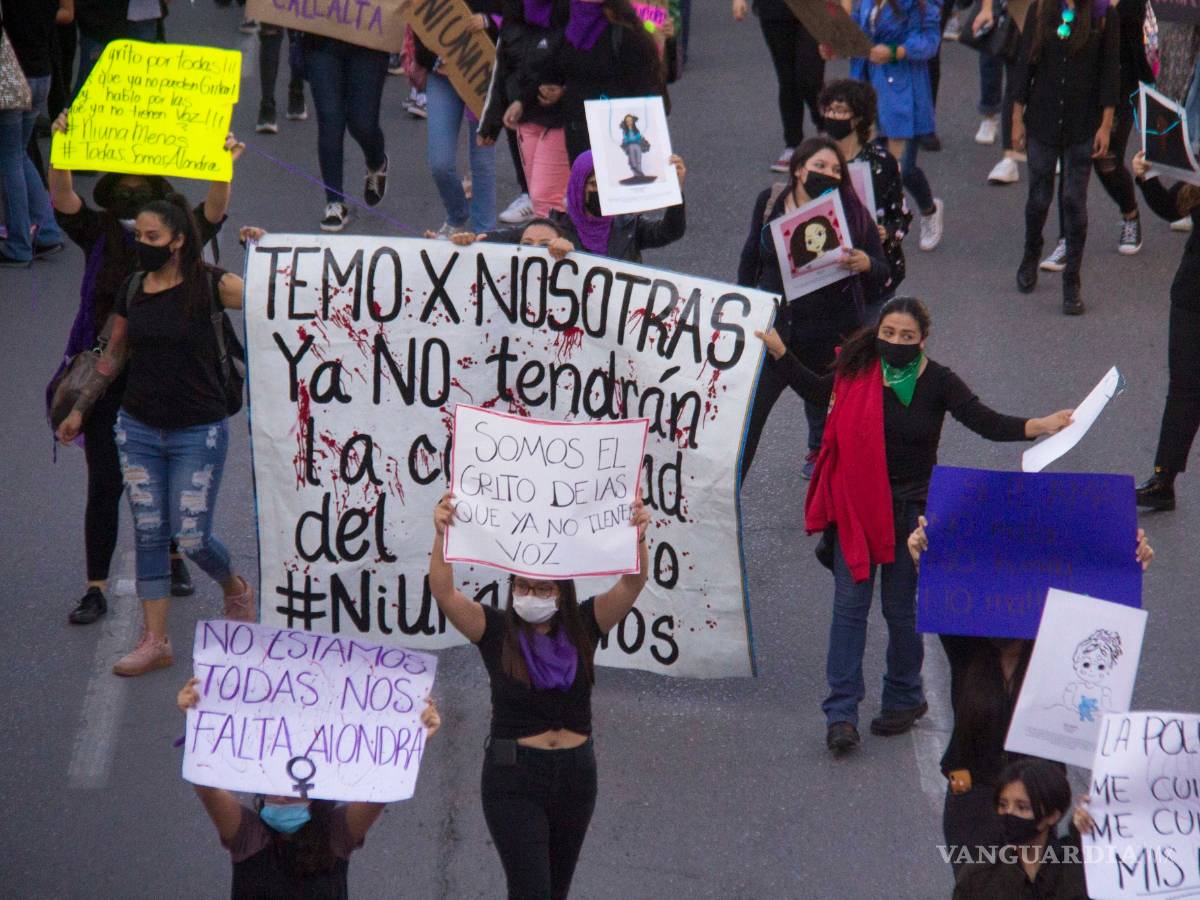 $!"¡Ni una más!": Marchan nuevamente en Saltillo por el feminicidio de Alondra