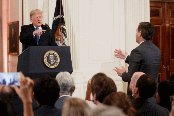 $!Trump ataca al periodista Jim Acosta de CNN en rueda de prensa por las Elecciones legislativas