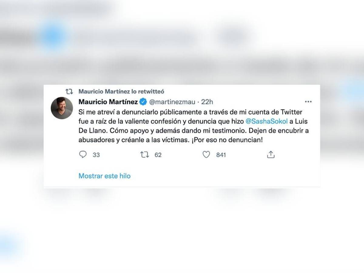 $!El actor se animó a compartir su caso de abuso tras la valentía de Sasha Sokol el pasado 8 de marzo.