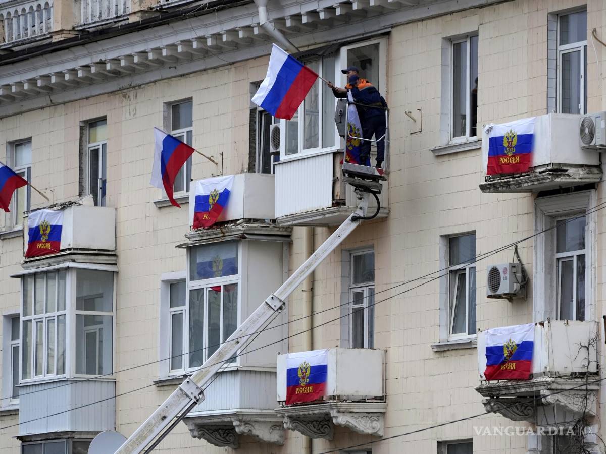 $!Rusia afirma que la aprobación en Zaporiyia, Jersón, Luhansk y Donetsk supera el 87 por ciento.