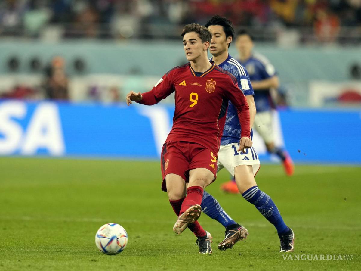 $!Gavi, de España, durante el partido ante Japón.
