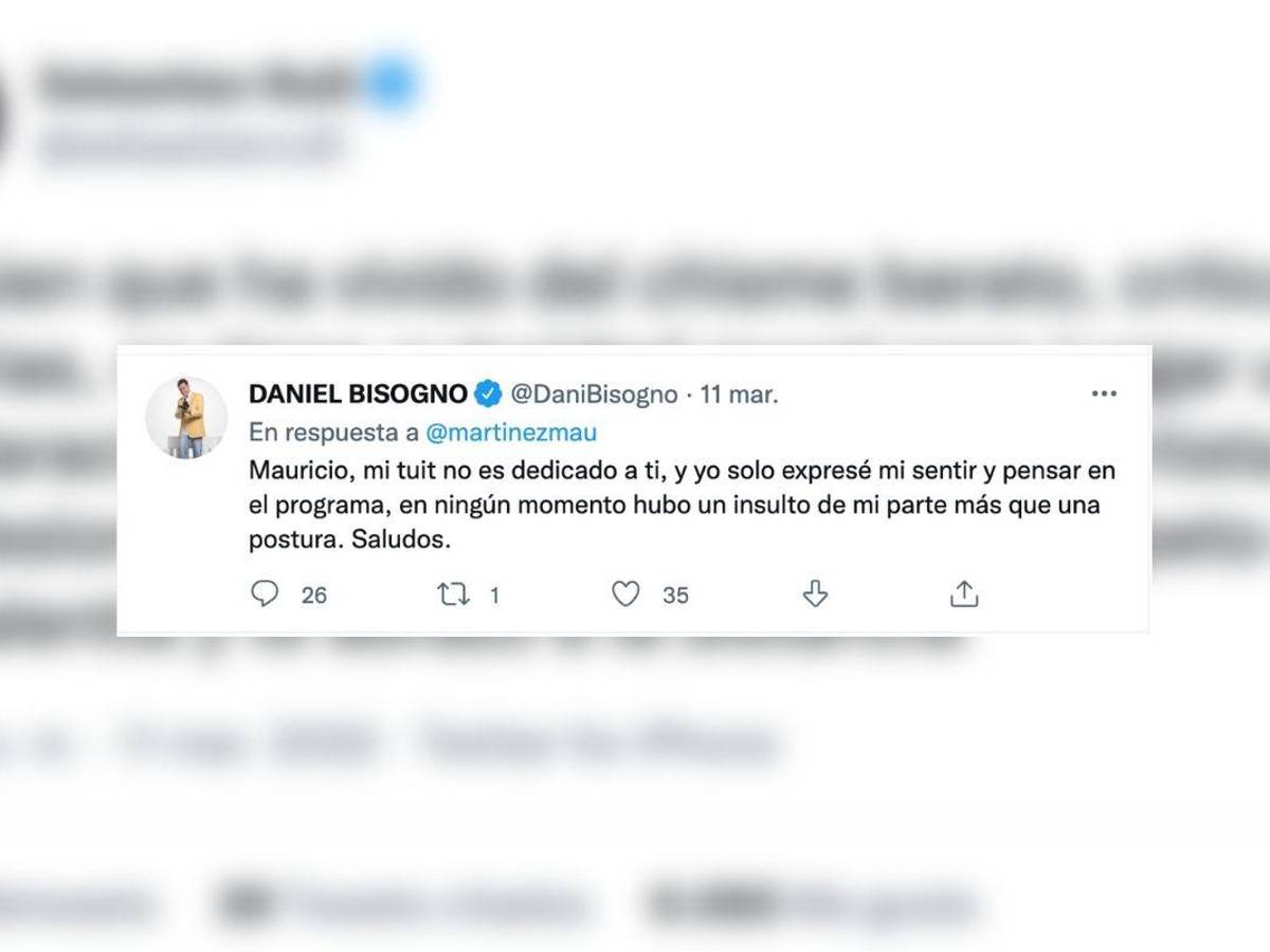 $!Daniel Bisogno aseguró que ‘nunca insultó’ a Mauricio Martínez.