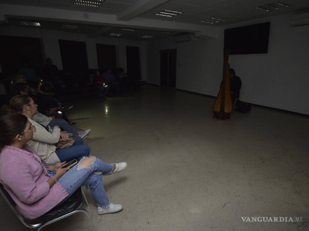 $!Buena parte de la presentación se realizó en la penumbra.