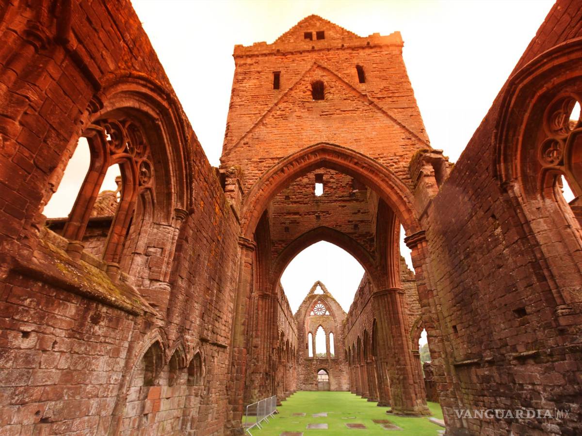 $!Sweetheart Abbey, monasterio cisterciense en ruinas, en Kirkcudbrightshire, Escocia, Reino Unido.