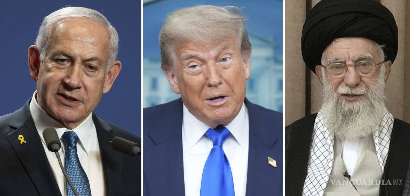 $!El primer ministro israelí, Benjamin Netanyahu, el presidente Donald Trump y el ayatolá Ali Khamenei. Trump anunció el acuerdo de paz entre israel e Irán.