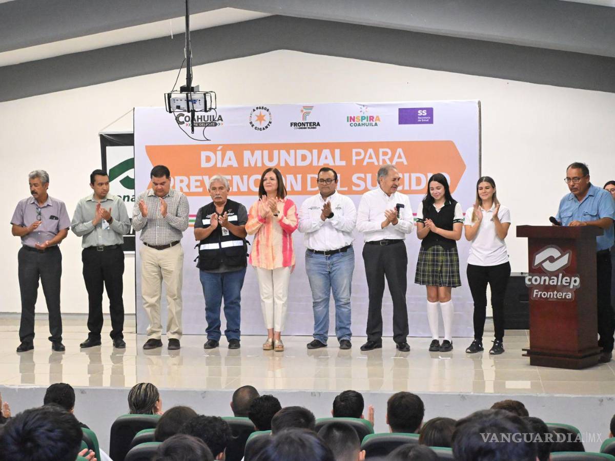 $!Autoridades y estudiantes de Frontera participaron en actividades y pláticas con motivo del Día Mundial de la Prevención del Suicidio, enfocadas en la salud mental y la prevención de situaciones trágicas.