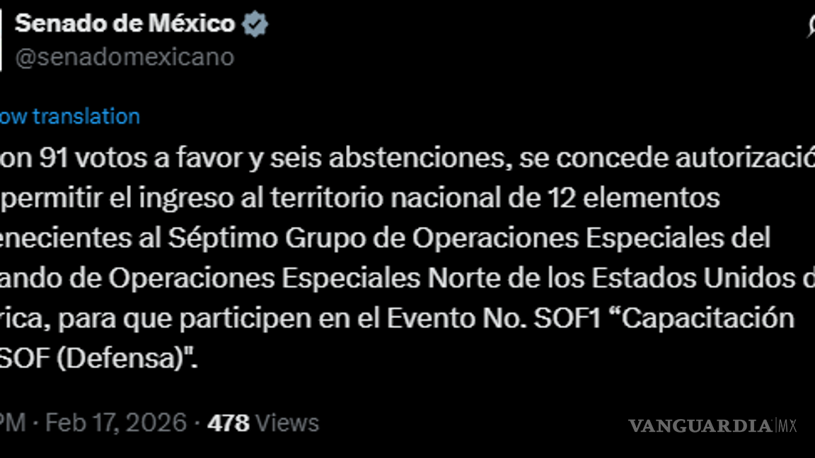 $!Senado aprueba ingreso de militares de Estados Unidos a México para capacitación con Sedena