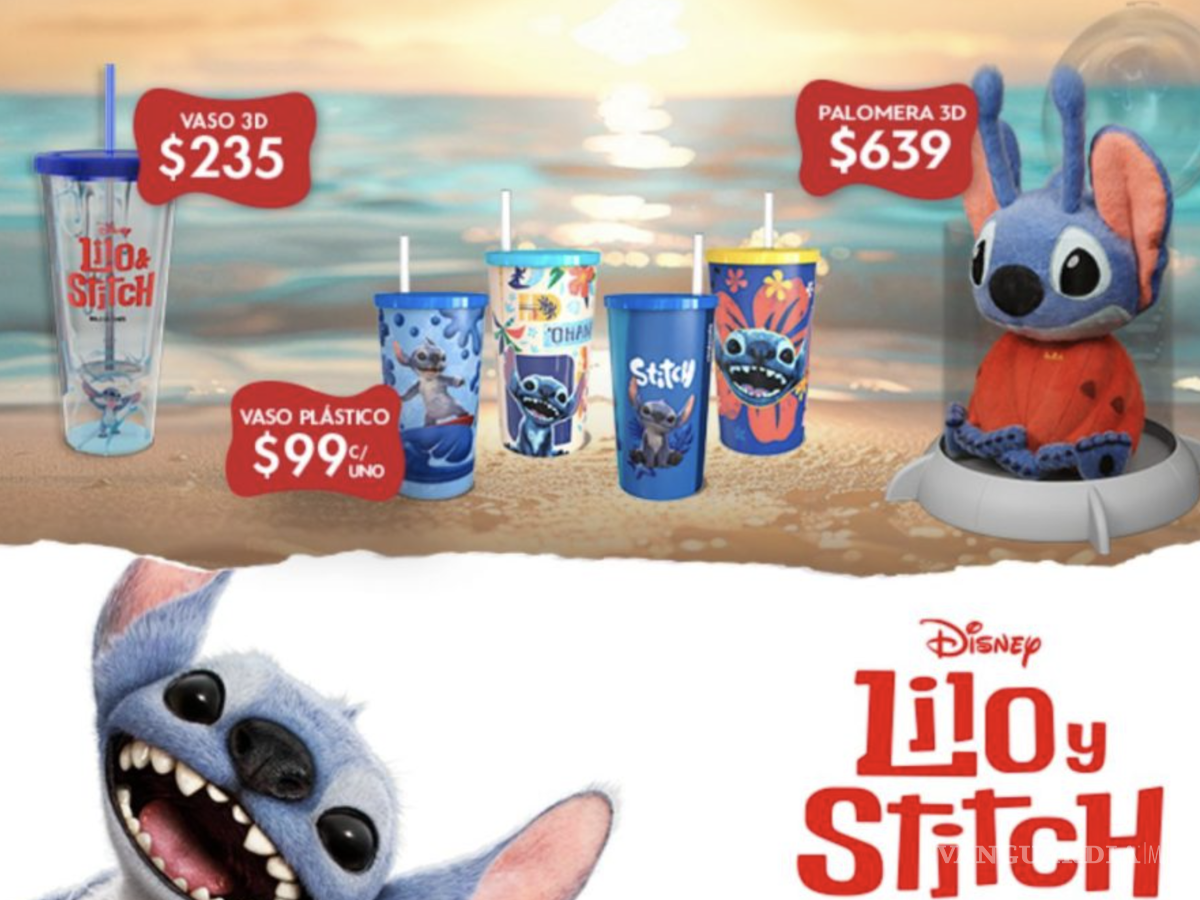 $!Cinépolis apostó por una versión premium: una palomera tipo cápsula que incluye un peluche de Stitch en su interior.
