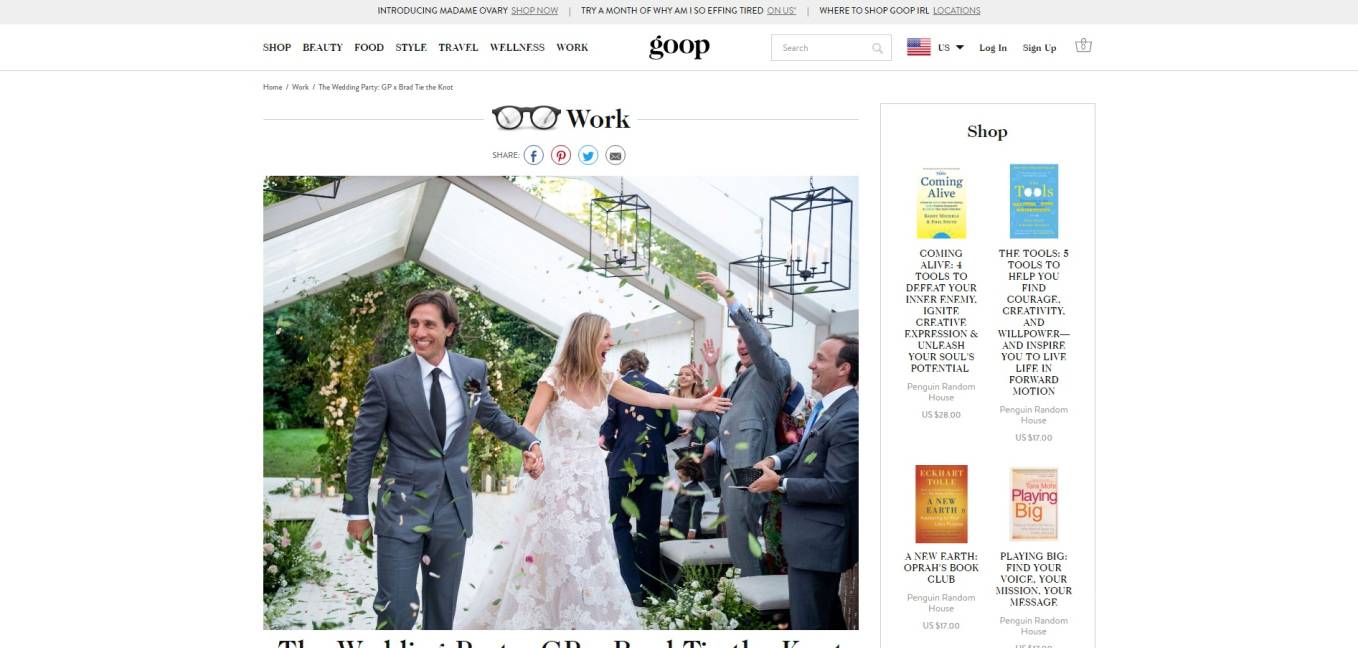 $!¡Por fin! Gwyneth Paltrow publica fotos de su boda secreta