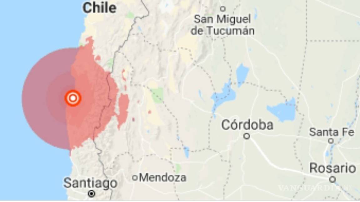 Se registra sismo magnitud 6.1 en la zona central de Chile
