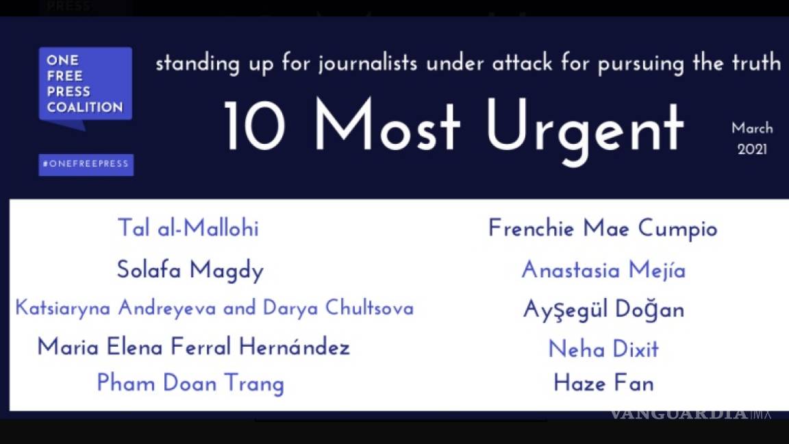 One Free Press Coalition publica los 10 mayores abusos contra las mujeres periodistas