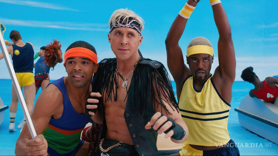 $!Ryan Gosling, junto a Kingsley Ben-Adir y Ncuti Gatwa, en una escena de Barbie.