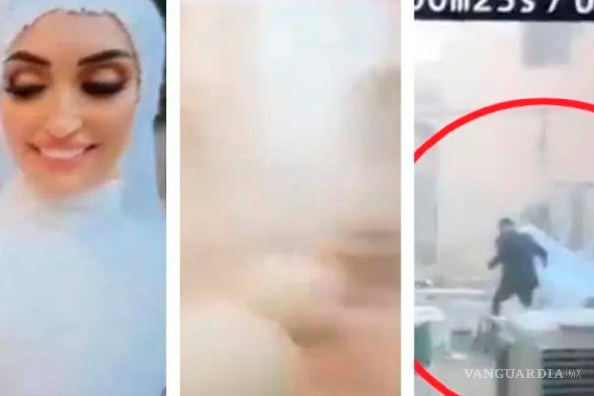 Sorprende a novia explosión en Beirut durante sesión fotográfica (VIDEO)