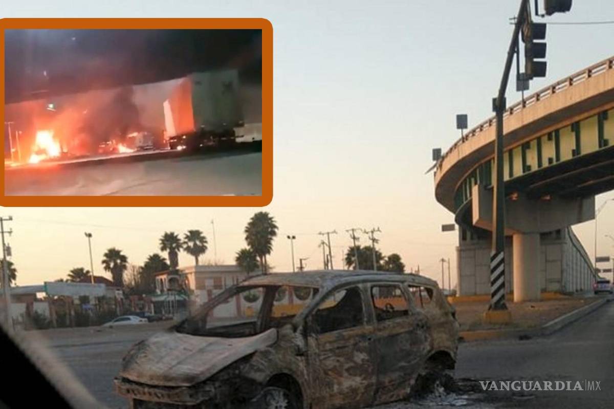 Infierno en Nuevo Laredo... Enfrentamientos, bloqueos y quema de vehículos por presunta captura de líder del CDN (videos)