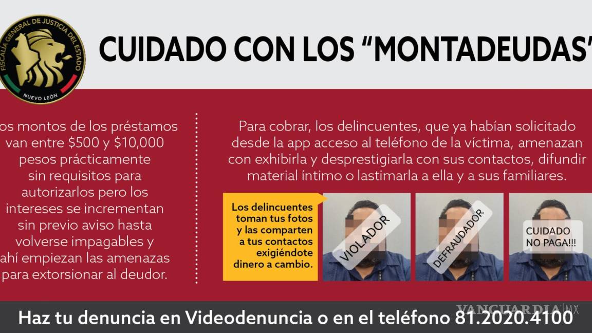 Fiscalía de Nuevo León advierte por los ‘montadeudas’, una nueva modalidad del crimen organizado