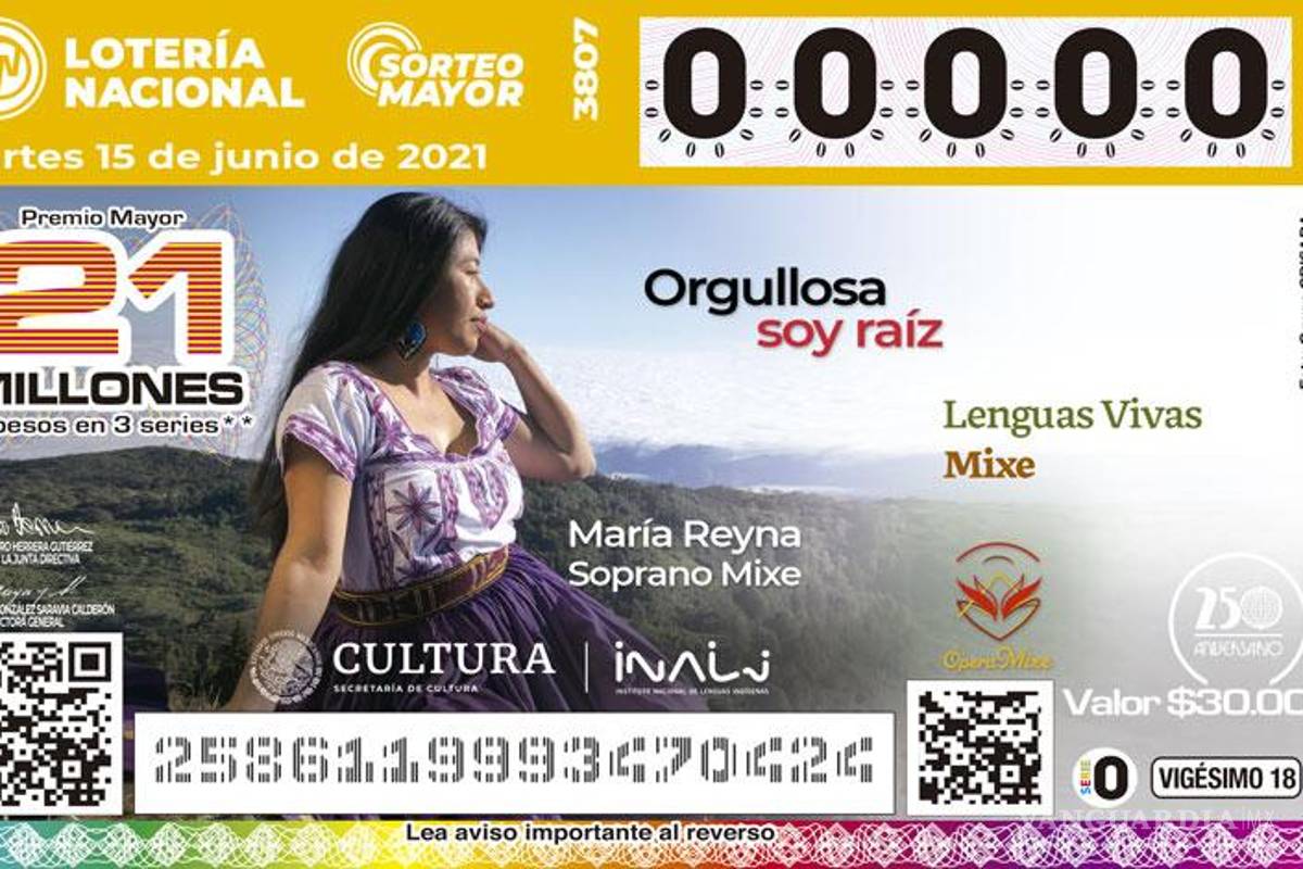 La soprano María Reyna se convierte en la imagen de los billetes de Lotería Nacional
