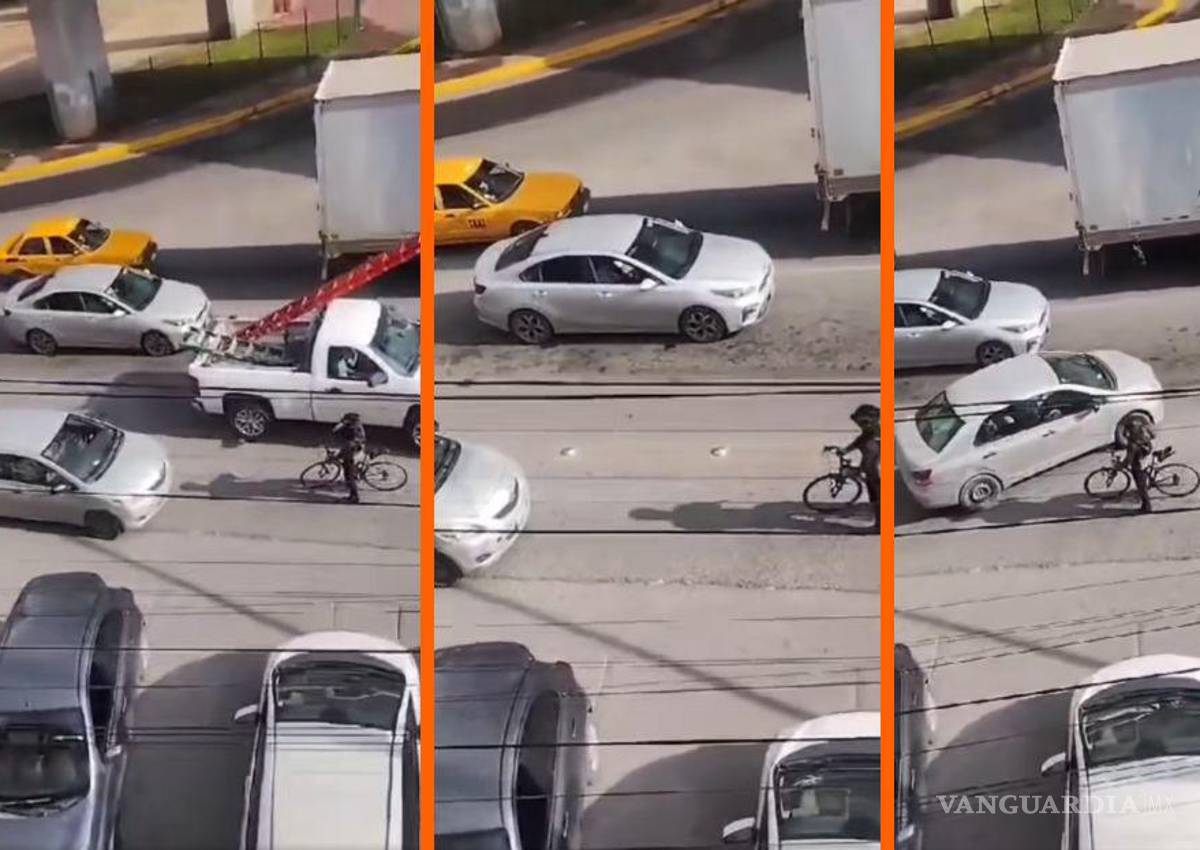 Saltillo: ‘ahí están las multas’; ciclista defiende ciclovía frente a automovilistas (video)