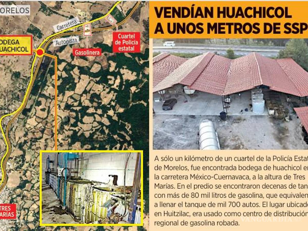 $!Vendían huachicol cerca de cuartel de la SSP de Morelos