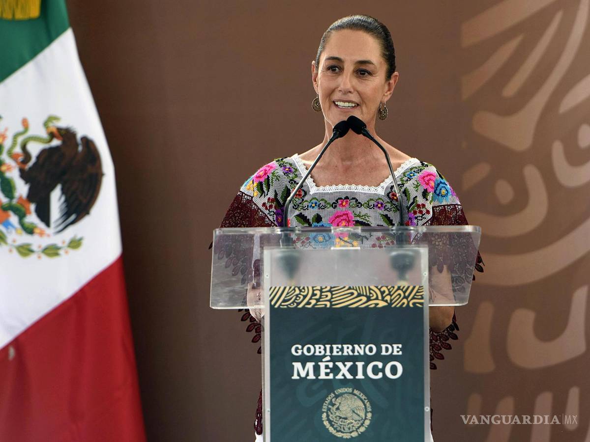 $!La Presidencia de México, de la presidenta electa de México, Claudia Sheinbaum durante un acto protocolario en Bacalar estado de Quintana Roo (México).