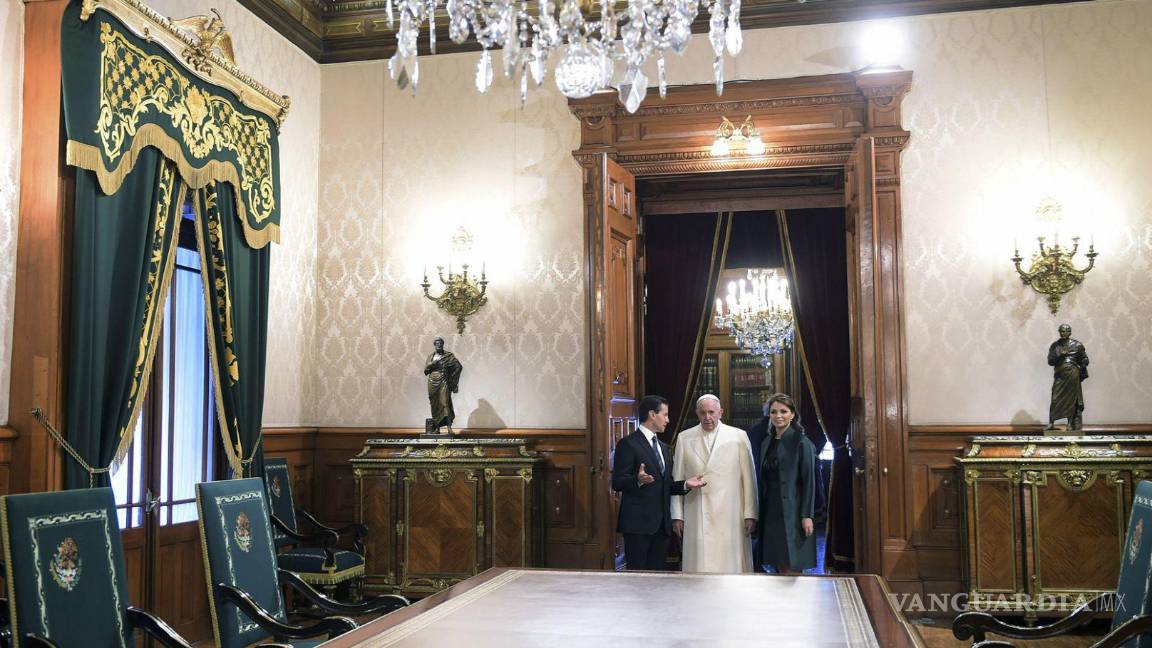 $!En el marco de la visita a México de S. S. el Papa Francisco, el Presidente Enrique Peña Nieto y el Sumo Pontífice sostuvieron una reunión privada.