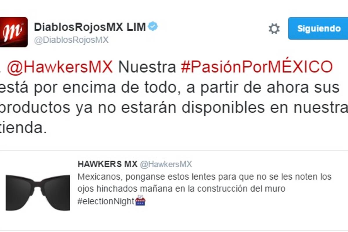 Diablos Rojos también se 'quitan los lentes' y dejarán de vender lentes Hawkers