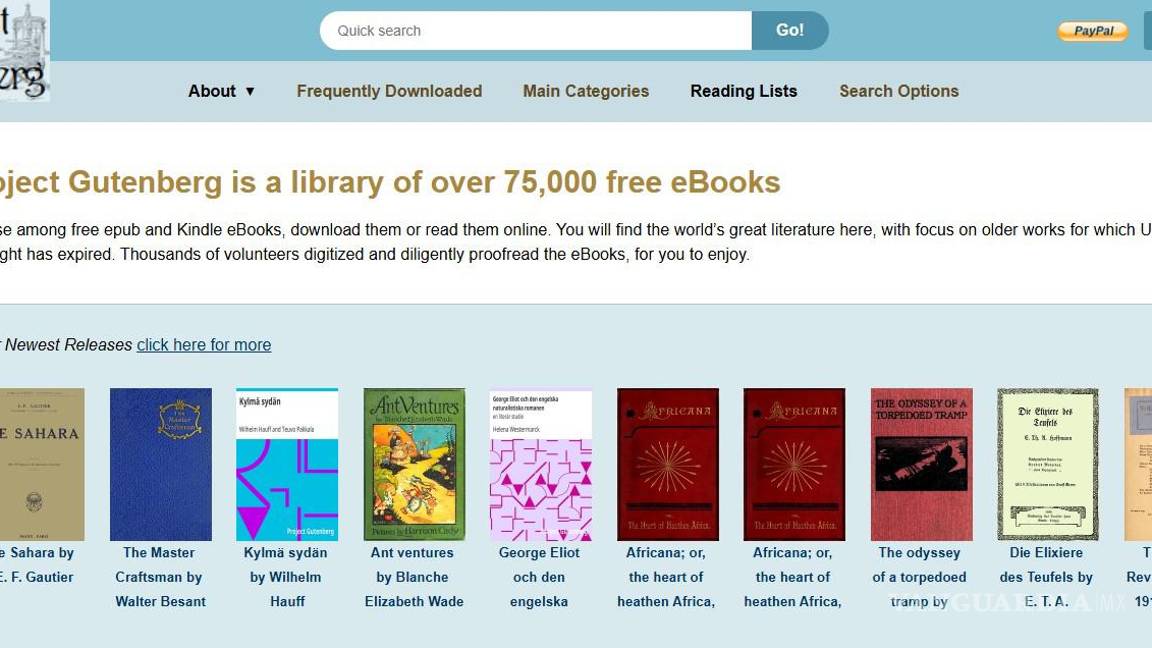 $!Actualmente, cuenta con más de 75 mil eBooks, la mayoría de ellos en inglés.