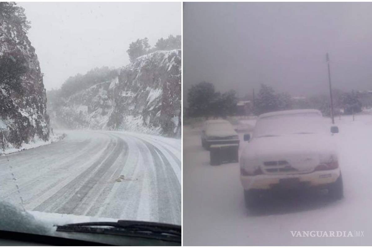 Sonora y Chihuahua se cubren de nieve, las imágenes se hacen virales