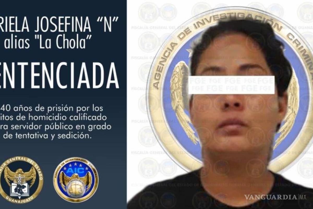 “La Chola” pasará 40 años en prisión, encargada de los bloqueos para “El Marro”