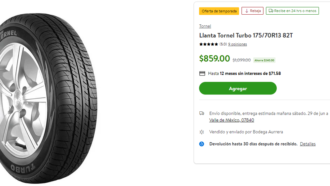 $!Goodyear, Continental, Yokohama... Estas son las mejores promociones de llantas que tiene Bodega Aurrera durante ‘El Gran Remate’