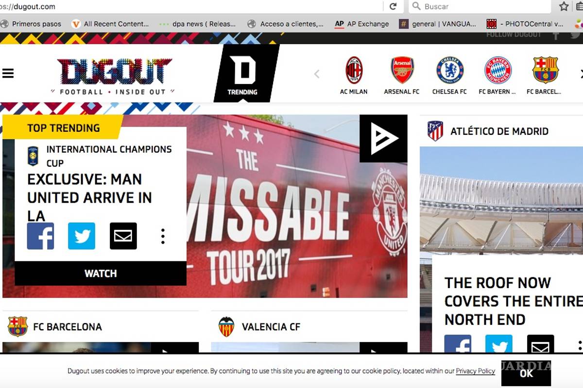 Dugout, la plataforma social de los grandes del fútbol europeo