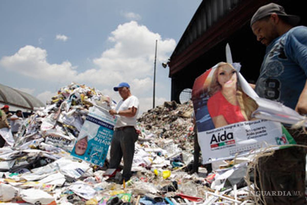 Luego de las campañas quedaron toneladas de basura electoral