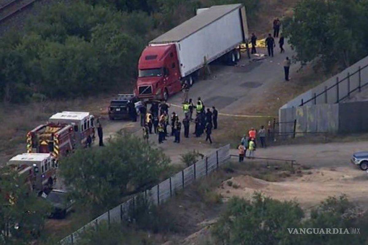 Tráiler con indocumentados no pasó por México: INM; aún desconocen el origen de la unidad