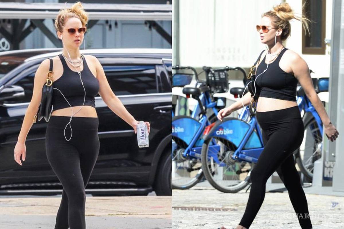 Jennifer Lawrence presume su ‘baby bump’ en un tranquilo paseo por Nueva York