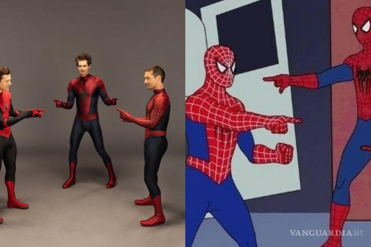 ‘Los tres Spider-Man’ recrean meme para el lanzamiento en digital de ‘Spider-Man: No Way Home’
