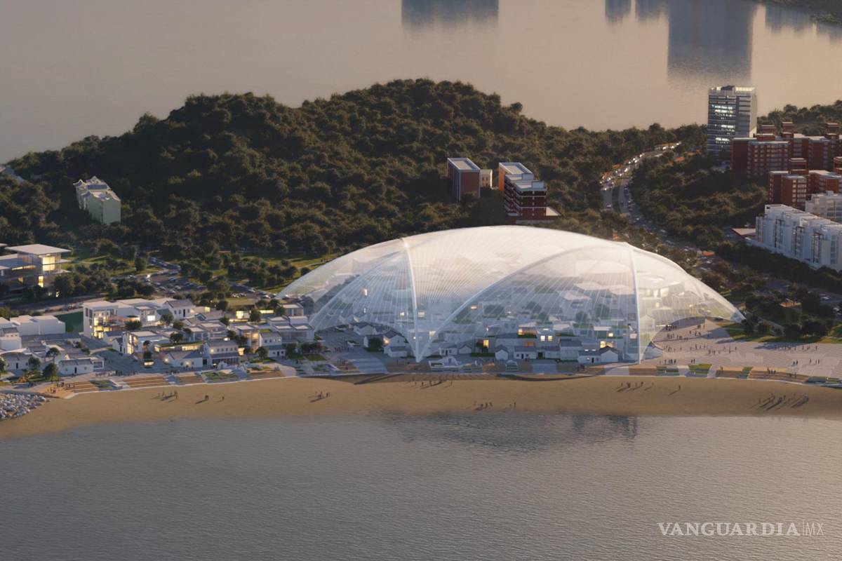 En lugar de demoler un centenario pueblo histórico chino, construyen sobre él una gigantesco domo