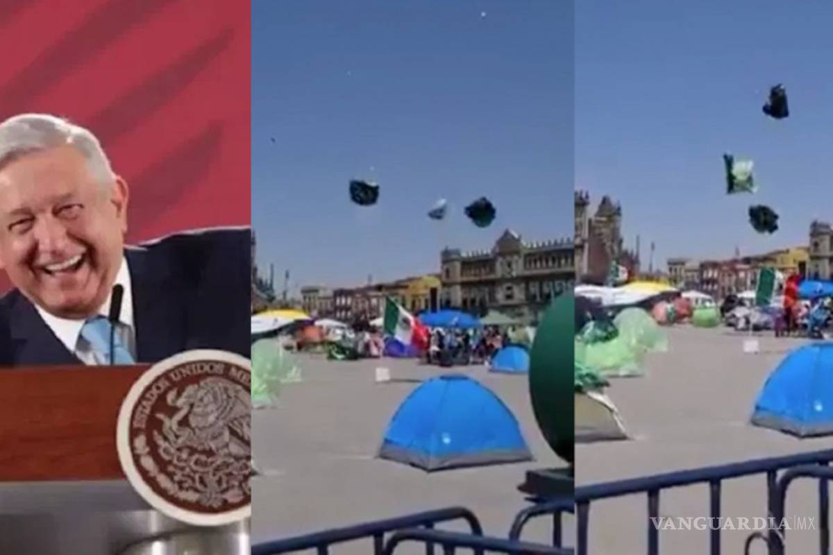 'Me culparon de volar la casas de campaña de FRENAAA con ventiladores': AMLO se burla de críticas