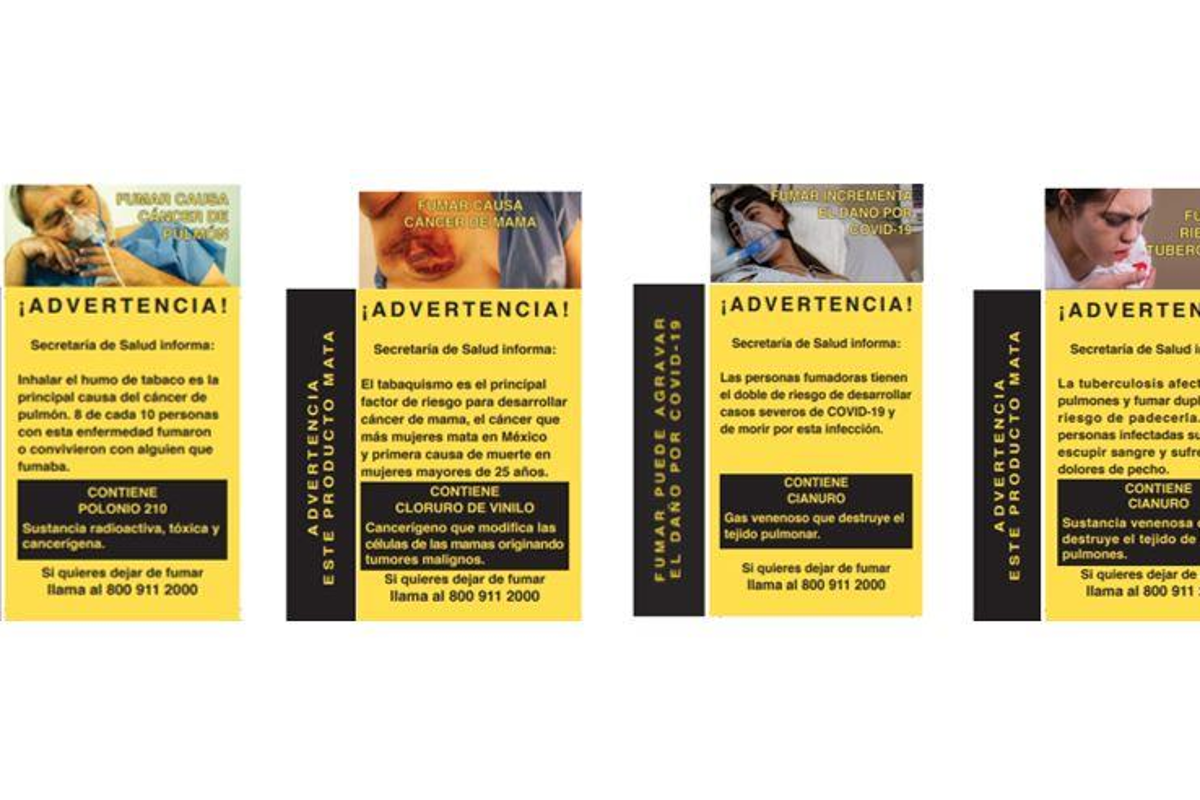 Cajetillas de cigarros tendrán nuevos mensajes sobre los riesgos del tabaquismo