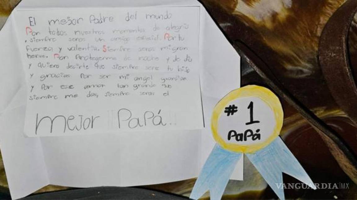 $!Carta que uno de sus hijos hizo para Abiram.