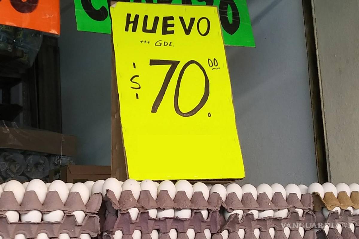 Huevo por las nubes... alcanza hasta 70 pesos por kilo en tienditas y centros comerciales
